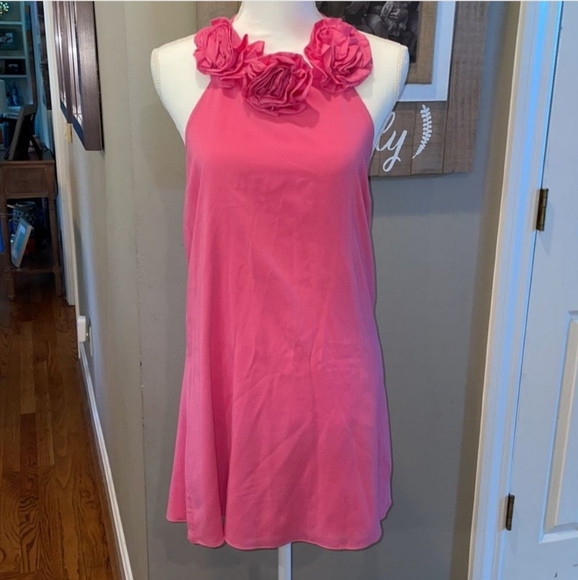 Alice + Olivia Silk Floral Halter Mini Dress - Picture 2 of 7